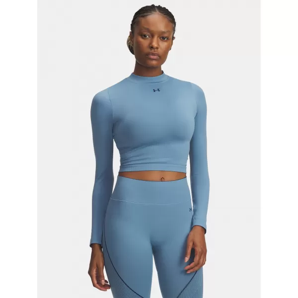  Dámské triko UNDER ARMOUR UA VANISH SEAMLESS LS 6000645-418 MODRÁ 