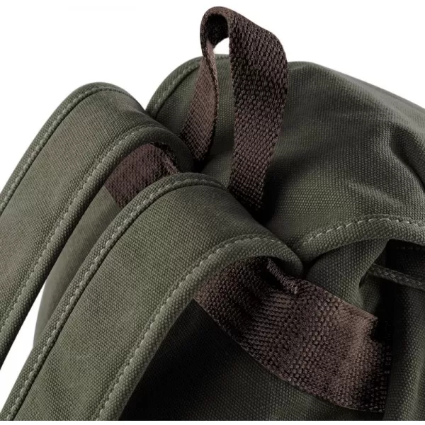  Plátěný vintage batoh Quadra | QD 612 VINTAGE MILITARY GREEN 