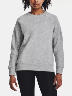 Dámská mikina UNDER ARMOUR UA RIVAL FLEECE CREW 1379508-012 ŠEDÁ