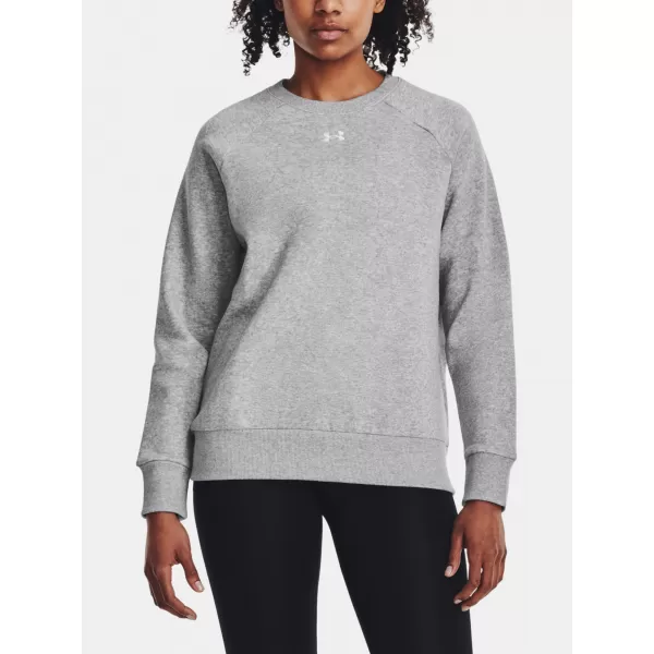  Dámská mikina UNDER ARMOUR UA RIVAL FLEECE CREW 1379508-012 ŠEDÁ 