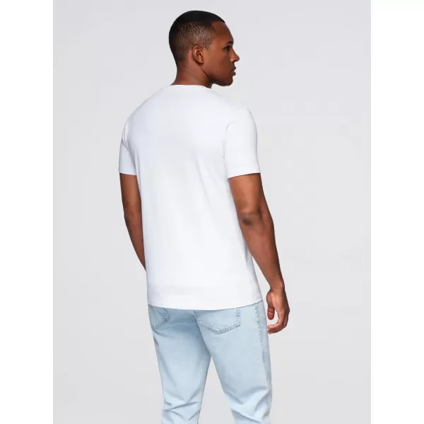  Pánské triko OMBRE OM-TSPT-0231 WHITE 