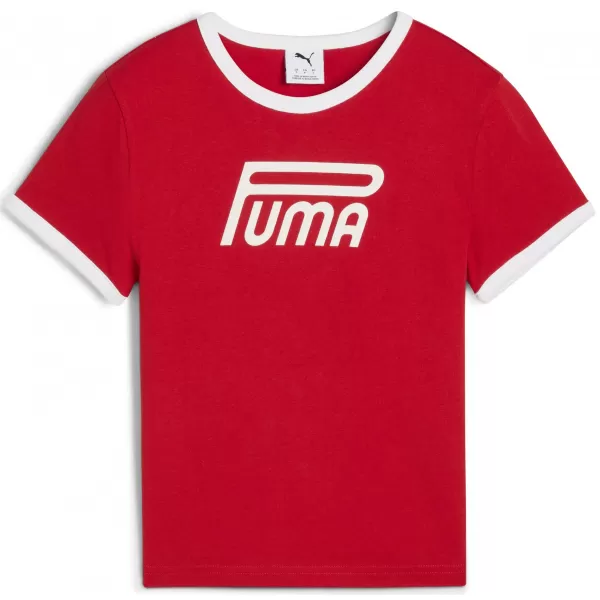  Dámské triko PUMA FUTURE PUMA ARCHIVE GRAPHIC SLIM TEE 63212211 FOR ALL TIME RED 