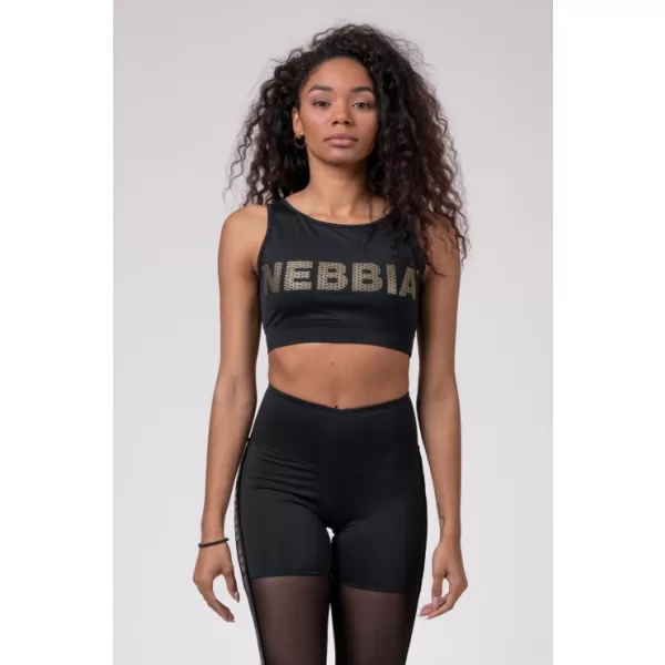  NEBBIA Gold Mesh mini top 830 BLACK 