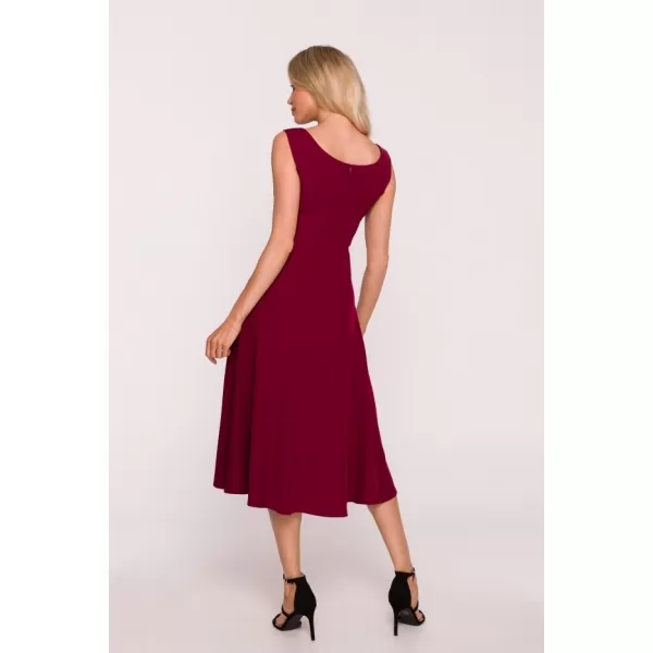  Dámské šaty STYLOVE S424 MAROON 
