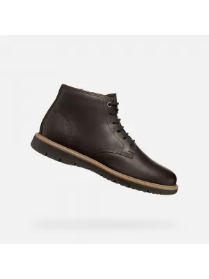 Pánské boty GEOX POVE G011452 TMAVĚ HNĚDÁ