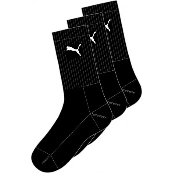  Pánské ponožky PUMA CREW SOCK 3P 88035501 BLACK 