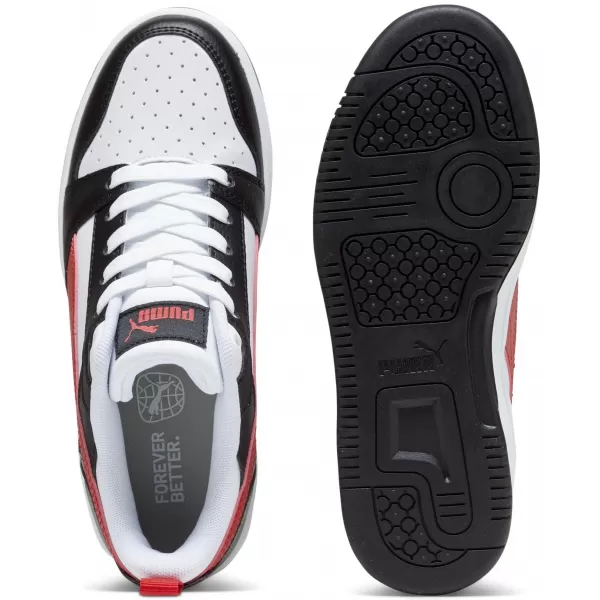  Dětské boty PUMA REBOUND V6 LO JR 39383304 PUMA WHITE/RED/BLACK 