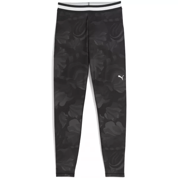  Dámské legíny PUMA W PUMA STRONG FLORAL RIBBON TIGHT - AOP HW 7/8 52775601 PUMA BLACK 