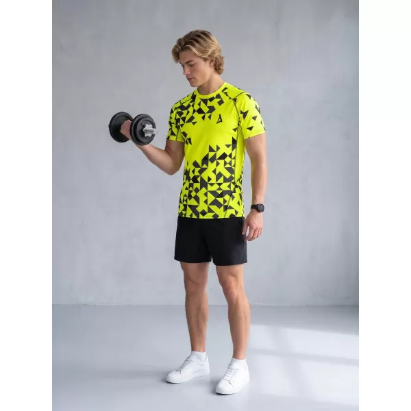  Pánské funkční kompresní triko premium ALTISPORT VOJ/ALM108TR04 NEON ŽLUTÁ 