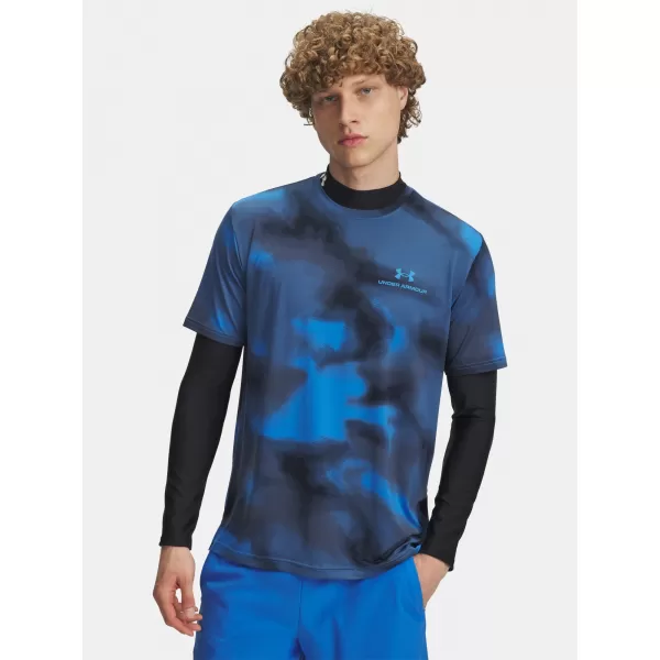  Pánské triko UNDER ARMOUR VANISH ENERGY PRINTED SS 1383974-402 MODRÁ 