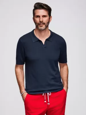 Pánské polo triko OMBRE OM-POSS-0159 NAVY BLUE