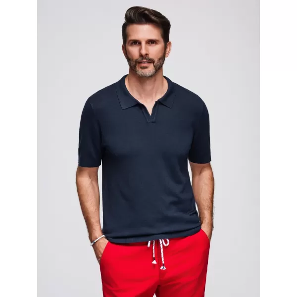  Pánské polo triko OMBRE OM-POSS-0159 NAVY BLUE 