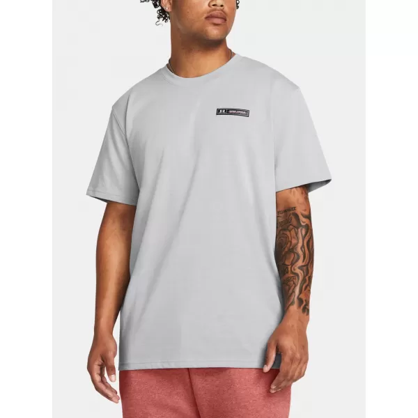  Pánské triko UNDER ARMOUR UA HW ARMOUR LABEL SS 1382831-011 ŠEDÁ 