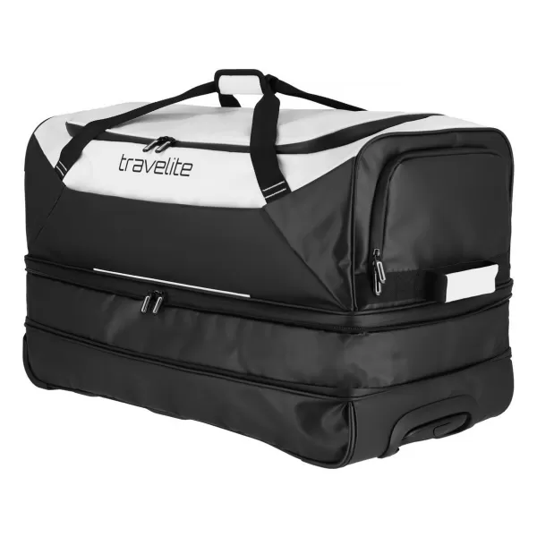  Taška TRAVELITE BASICS WHEELED DUFFLE EXP. BLACK/WHITE 