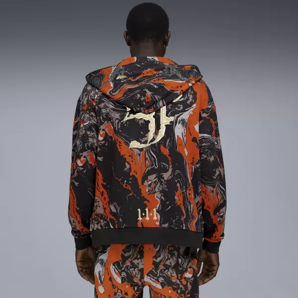  Pánská mikina PUMA LAFRANCE HEEM ERA FULL ZIP 63247101 ORANGE GLO/AOP 