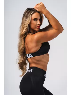 NEBBIA Bezešvá lift-up sportovní podprsenka FLOW SEAMLESS 495 BLACK