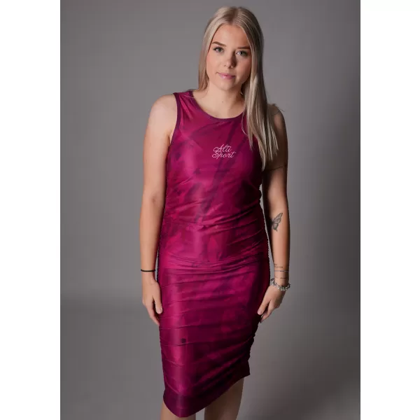  Dámské šaty premium ALTISPORT VOJ/ALW096SAT03 VÍNOVÁ 