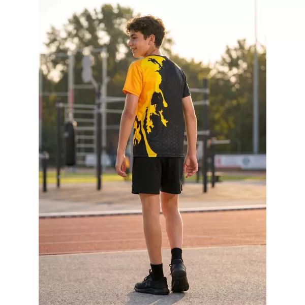  Dětské funkční triko premium ALTISPORT VOJ/ALM112TR01 ČERNÁ-FLUO ORANGE 