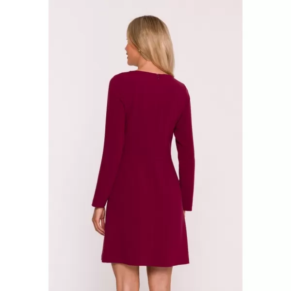  Dámské šaty STYLOVE S419 MAROON 