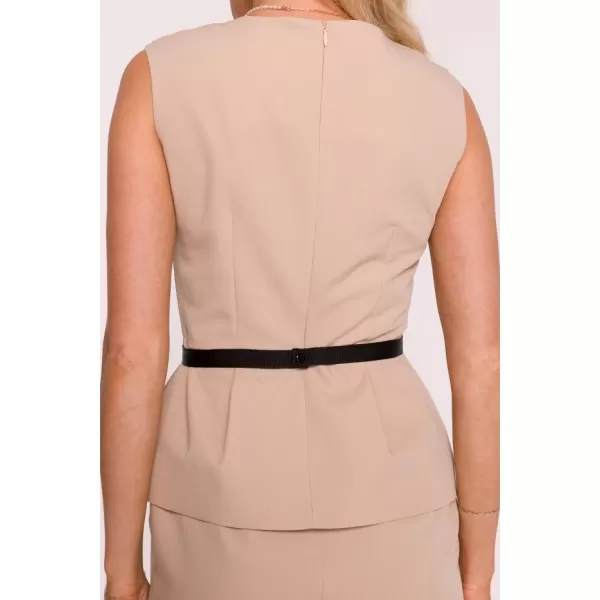  Dámské šaty STYLOVE S427 BEIGE 