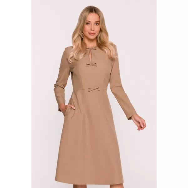  Dámské šaty STYLOVE S413 BEIGE 