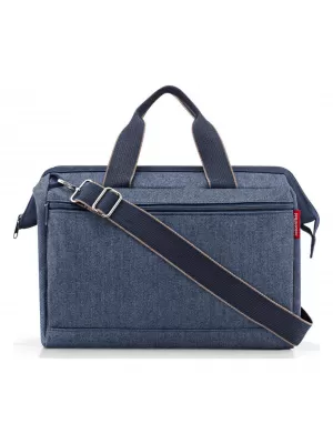 Taška REISENTHEL ALLROUNDER S POCKET HERRINGBONE DARK BLUE