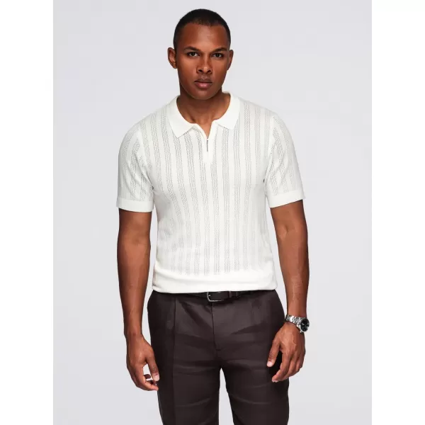  Pánské polo triko OMBRE OM-POSS-0158 WHITE 