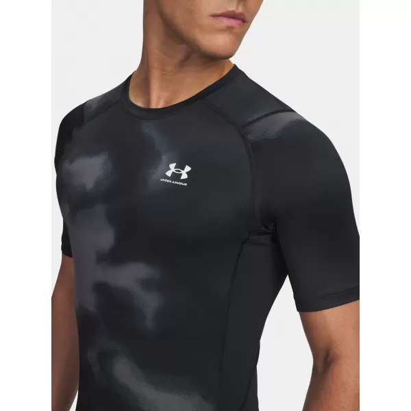 Pánské triko UNDER ARMOUR UA HG ARMOUR PRINTED SS 1383321-003 ČERNÁ 