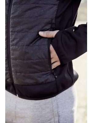 Pánská reflexní hybridní bunda CLIQUE | CUSTER JACKET MEN BLACK/REFLECTIVE