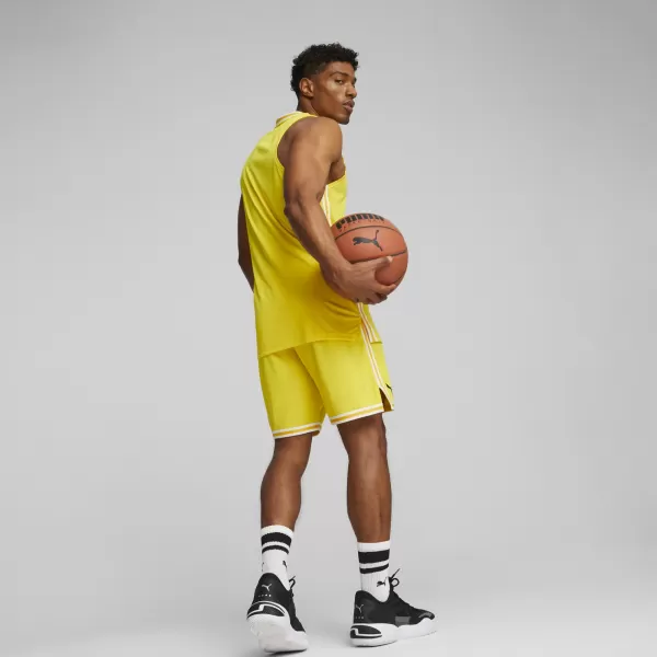  Pánské tílko PUMA HOOPS TEAM GAME JERSEY 67662805 CYBER YELLOW 