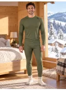 Pánský termo set ALTISPORT GAIN KHAKI/ČERNÁ