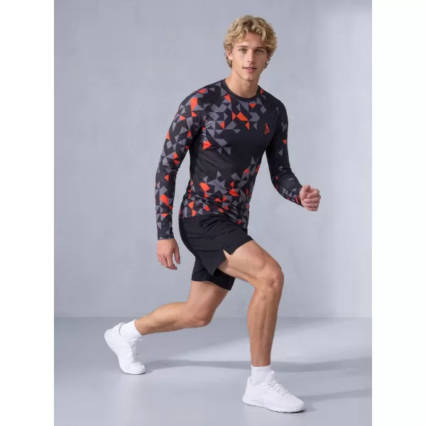  Pánské funkční kompresní triko premium ALTISPORT VOJ/ALM108TR03 ČERNOORANŽOVÁ 