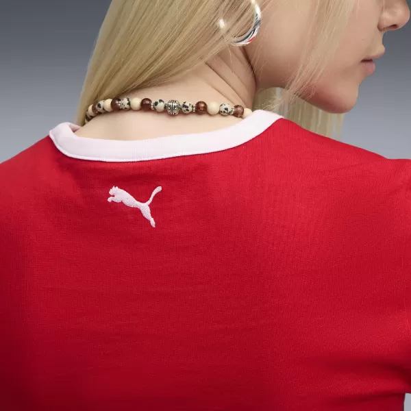  Dámské triko PUMA FUTURE PUMA ARCHIVE GRAPHIC SLIM TEE 63212211 FOR ALL TIME RED 