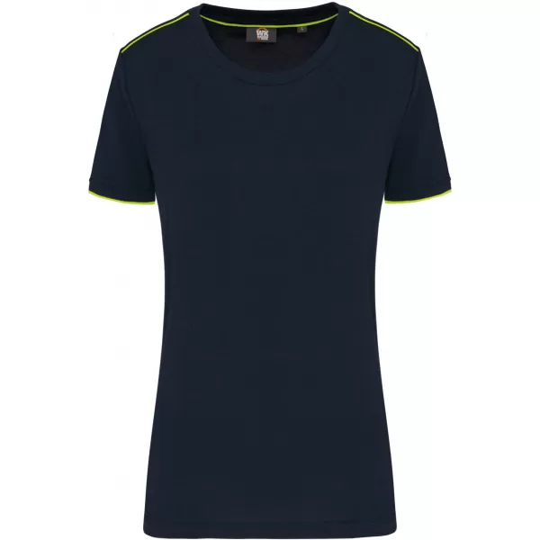  Dámské tričko Kariban WK | WK 3021 NAVY/FLUORESCENT YELLOW 