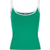 Dámské tílko URBAN CLASSICS TB7485A FROG GREEN/WHITE/WHITE/BLACK