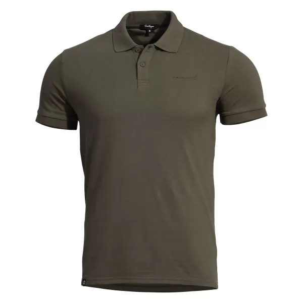  Pánské triko s límečkem PENTAGON MOTH PIQUET POLO SHIRT K09047 BROWN GREY 