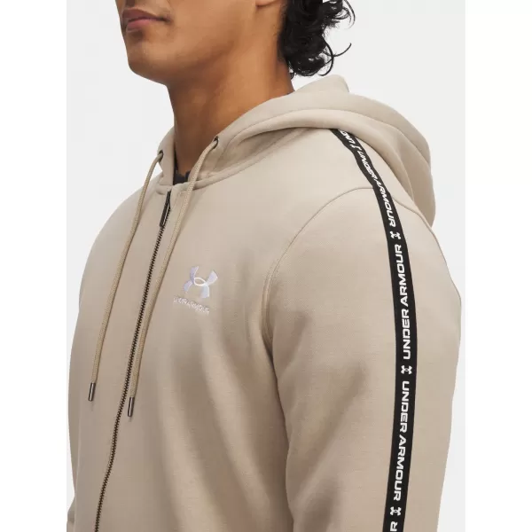  Pánská mikina UNDER ARMOUR UA ICON FLEECE FZ TAPING 1390298-299 HNĚDÁ 