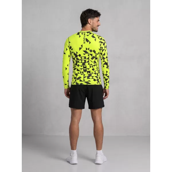  Pánské funkční kompresní triko premium ALTISPORT VOJ/ALM108TR03 NEON ŽLUTÁ 