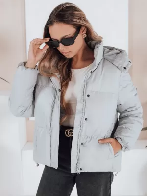 Dámská bunda DSTREET COLLAR SVĚTLE ŠEDÁ