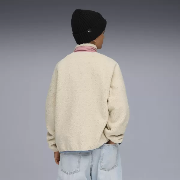  Dětské bunda PUMA HYBRID SHERPA JACKET 68840587 ALPINE SNOW 