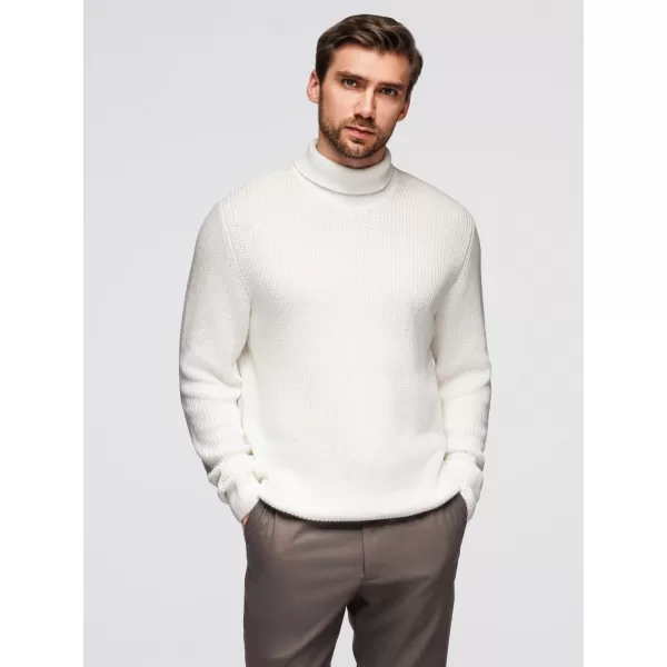  Pánský svetr OMBRE OM-SWTN-0162 WHITE 