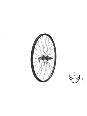 Zapletené kolo zadní KLS DRAFT DSC R, 27,5", black BLACK
