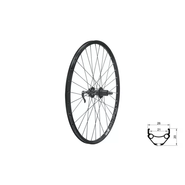  Zapletené kolo zadní KLS DRAFT DSC R, 27,5", black BLACK 