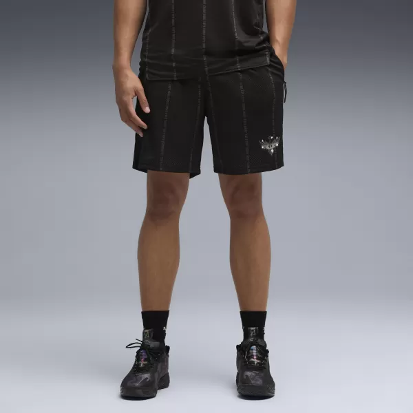  Pánské kraťasy PUMA MELO ALWAYZ ON 1 7" IS SHORT 63075606 PUMA BLACK/TEAM SILVER 