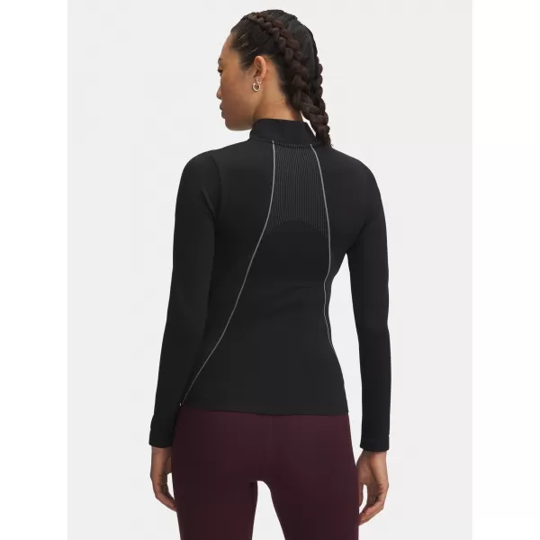  Dámské triko UNDER ARMOUR UA VANISH SEAMLESS 1/4 ZIP 6000644-003 ČERNÁ 