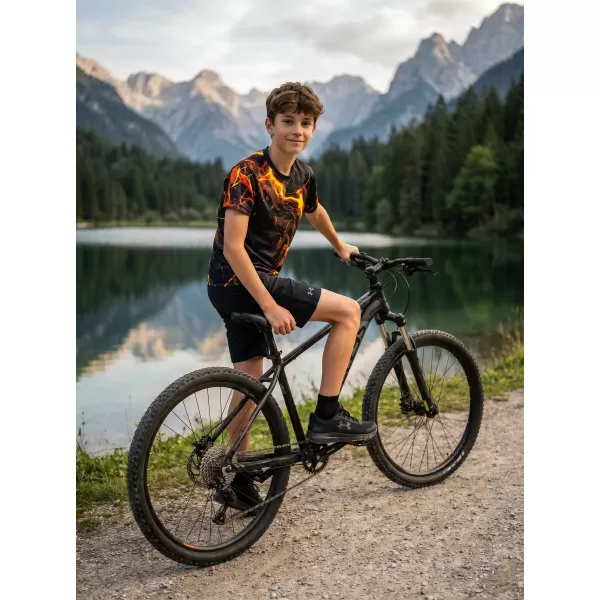  Dětské funkční triko premium ALTISPORT VOJ/ALK071TR01 ČERNOŽLUTÁ 
