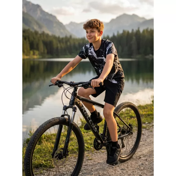  Dětské funkční triko premium ALTISPORT VOJ/ALK071TR01 ČERNOBÍLÁ 