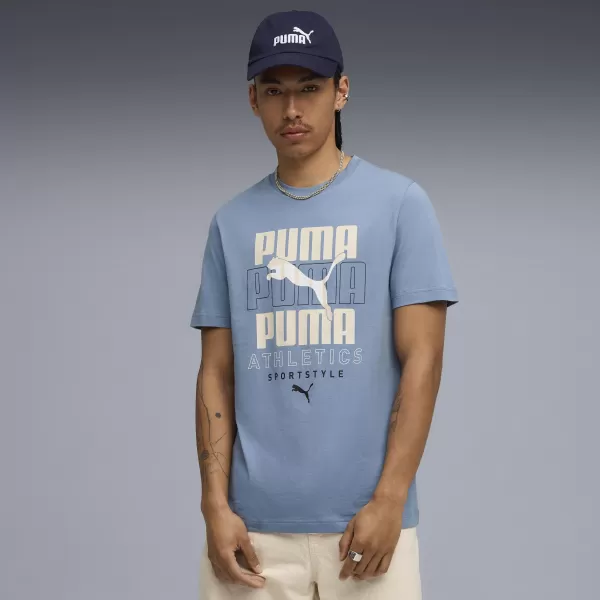  Pánské triko PUMA GRAPHIC STACKED GRAPHIC TEE 68803834 COOL BLUE 