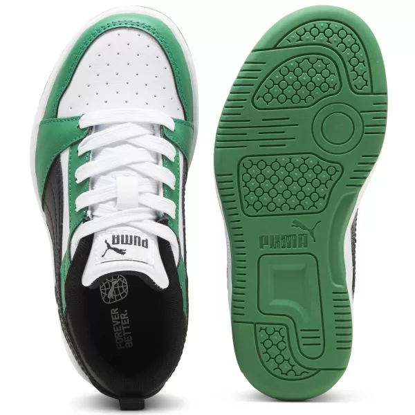  Dětské boty PUMA REBOUND V6 LO PS 39383405 PUMA WHITE/PUMA BLACK/GREEN 