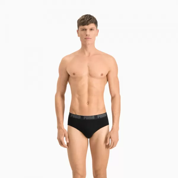  Pánské slipy PUMA BASIC BRIEF 2P 88910006 BLACK/BLACK 